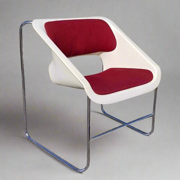 1976 Gorgeous Pair of Two Lotus Stackable Chairs by Paul Boulva for Artopex. - Picture 5 of 9